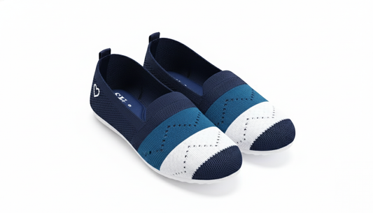 Women's "Heart" Knit Slip-On Loafers - Lightweight & Comfortable Footwear